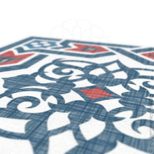 تحميل الصورة في عارض المعرض ، Arabesque Islamic Wall Art of Islamic Pattern Decor in Red-Blue White Frame