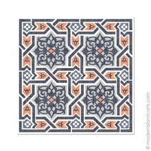 Charger l'image dans la galerie, Islamic Canvas of Islamic Pattern Decor in Orange-Black Arabesque Canvas