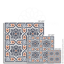 Charger l'image dans la galerie, Orange-Black Arabesque Islamic Canvas of Islamic Pattern Decor Black Frame
