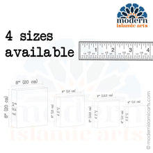 Cargar imagen en el visor de la galería, 3 Quls | Navy | Islamic Pattern Decor | Acrylic Block - Prism - Modern Islamic Arts