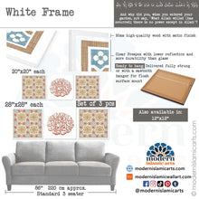 Cargar imagen en el visor de la galería, Arabesque Set of 3 Islamic Wall Art | Beige | Surah Kahf Arabesque Islamic Decor