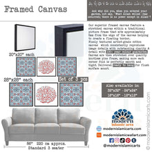 Charger l'image dans la galerie, Arabesque Set of 3 Islamic Wall Art | Blue-Red | Surah Kahf Arabesque Islamic Decor