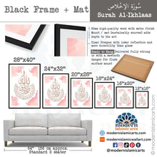 Load image into Gallery viewer, Surah Ikhlas | Pink | Watercolor Islamic Canvas