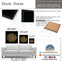 Load image into Gallery viewer, Surah Kahf | Gold on Black Islamic Wall Art