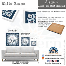 Ladda upp bild till gallerivisning, Allah | Navy | Islamic Pattern Islamic Canvas
