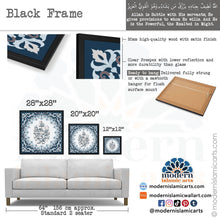 Load image into Gallery viewer, Allah Latif | Navy | Islamic Pattern Islamic Canvas