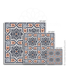 Ladda upp bild till gallerivisning, Islamic Pattern Decor Islamic Canvas Orange-Black Arabesque Unframed
